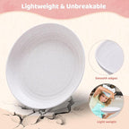 MISS BIG Wheat Straw Dessert Plates Set of 8, 8 Inch, BPA Free, 4 Colors | 8 - Image 2