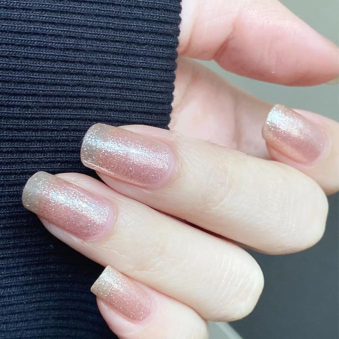 COSMOO Mermaid Pearl Nail Polish Pink Aurora Effect Nail Polish, Fast Drying & Long Lasting, Trendy DIY at Home Nail Gift