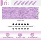 6 Pack Lavender Cheesecloth Table Runner 17x108 Inch Semi Sheer Boho Gauze - Image 2