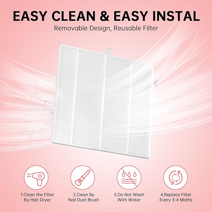 Nail Dust Collector, Cordless Dust Collector Nail Tech, Powerful Vacuum Fan Vent Dust Collector Extractor Dust Suction Machine for Acrylic Nails Polishing, Nail Salon, White Diamond