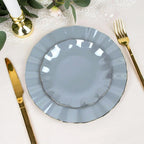 Efavormart 10 Pack | Dusty Blue 6" Round Plastic Dessert Salad Plates, - Image 9