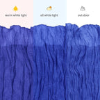 6 Pack Royal Blue Cheesecloth Table Runner, 17 x 108 inch, Semi Sheer Boho - Image 6