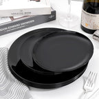 PULOTE 60 PCS Black Plastic Plates - Image 9