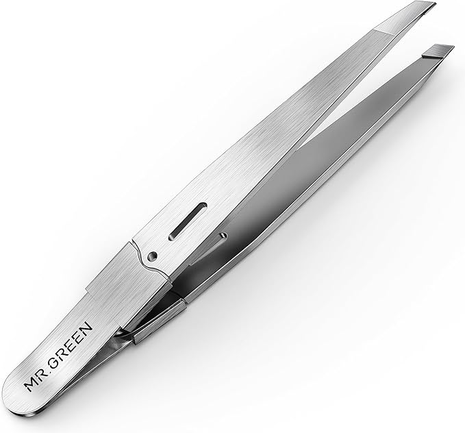 MR.GREEN Tweezers For Women Facial Hair, Professional Precision Eyebrow Tweezers for Women and Men,