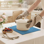Faux Cotton Linen Placemats Set of 6, Cloth Washable Farmhouse Dining Table Mats - Image 3