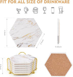 Marble Coasters for Drinks Absorbent - Image 4