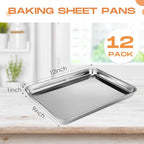 Zopeal 12 Pcs Metal Serving Trays - Image 2