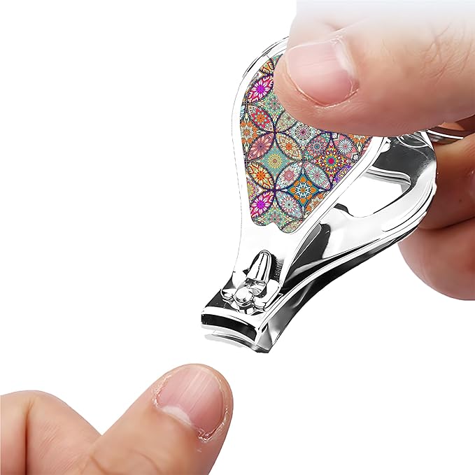 Nail Clipper Set with Keychain 2 Pack Toenail Clippers with Jar Opener Multifunction Nail Cutter for Men-Dorm Room Essentials,Kitchen Gadgets,Golf Accessories,Travel Essentials(Datura)