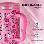 Meoky 40 oz Tumbler with Handle and Straw: Stainless Steel Insulated Tumbler - Image 6