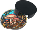 Mushroom Coasters for Drinks, Mushroom Decor Bar Drink Coasters for Coffee Table - Image 3
