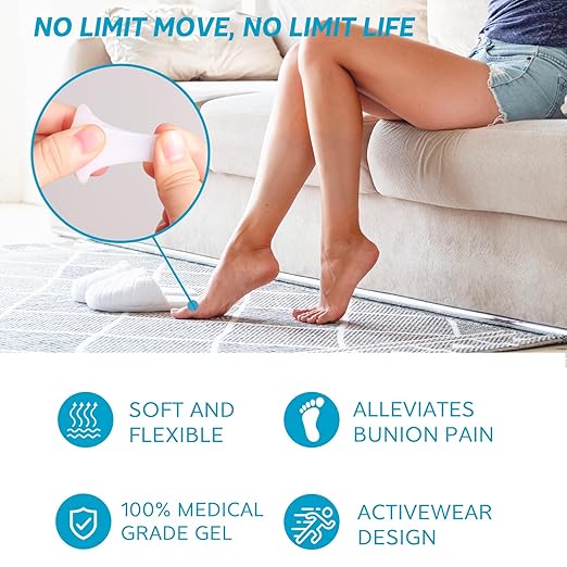 Hammer Toe Straightener Corrector - Toe Spacers Toe Separators for Bunion, Curled Toes, Hammertoes, Toe Corrector Toe Splint for Men and Women,6 Pack (Large Size)