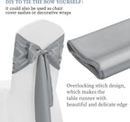 12 Pack Grey Satin Table Runner 12 x 108 Inch Long Premium Table Runners - Image 3