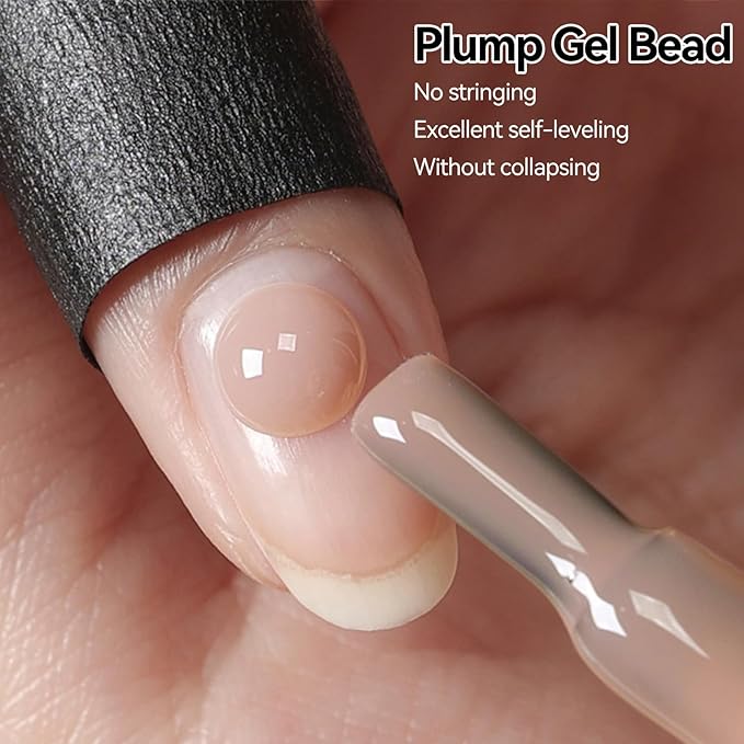 BORN PRETTY Builder Gel for Nails 15ML,8-in-1 Neutral Nude Cover Hard Gels for Nail Apex Building & Extensions,Translucent Base Gel & Rhinestone Glue in a Bottle,U V/LED Cured for DIY & Salon Use
