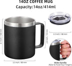 Volhoply 14oz Insulated Stainless Steel Coffee Mug - Image 2