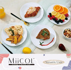Miicol Ceramic Appetizer Plates Set of 6, Small Dinner Plates, Modern Round - Image 8