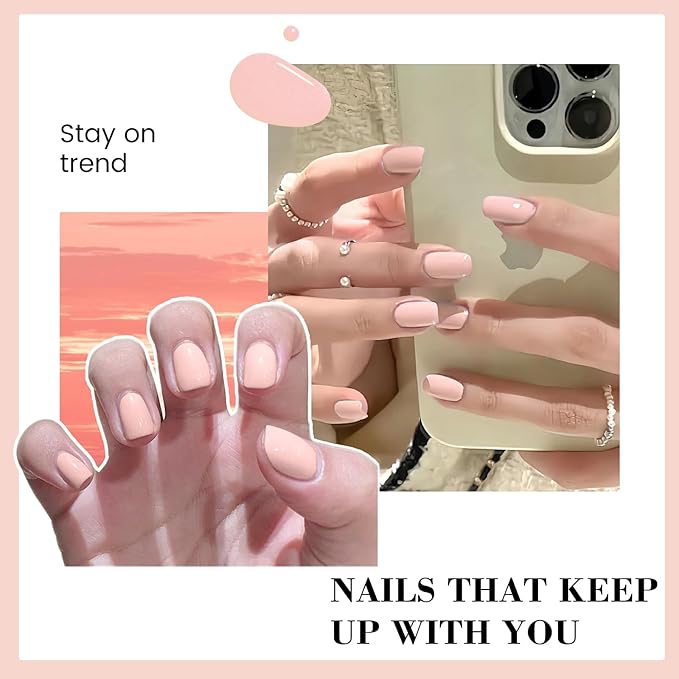 HEMA-Free Pink Gel Nail Polish, 18 ML Nude Pink Spring Summer Nail Gel Polish for Women Girls Gift, Soak Off U V High Gloss Professional Gel for Nail Art Salon & Home DIY Manicure