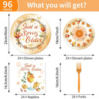 EUOYUFO 96Pcs Aperol Sprit Party Decorations Tableware Set Just A Spirity Older - Image 2