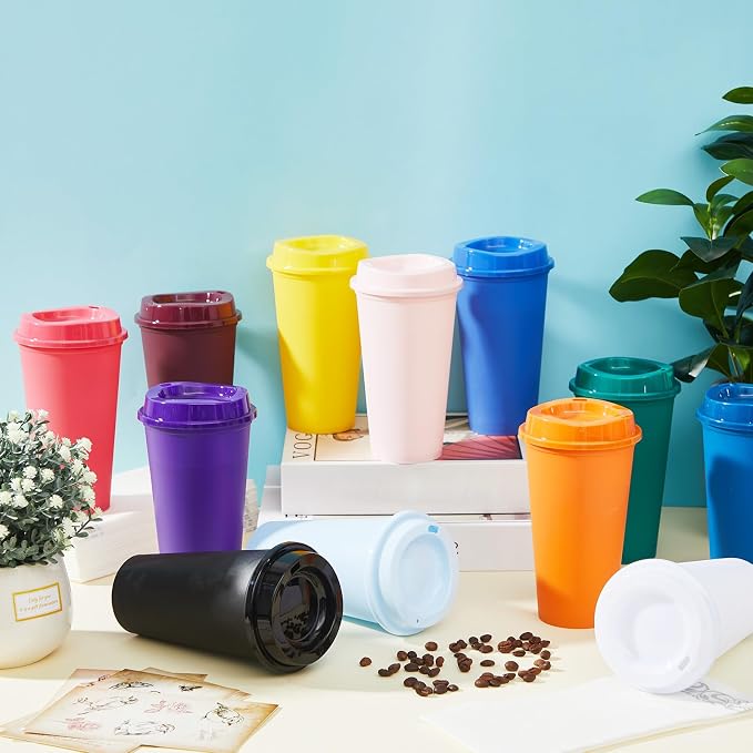 FillTouch 12 Pcs 16 oz Reusable Coffee Cups - Image 4