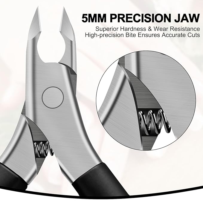 Diesisa Cuticle Trimmer - Extremely Sharp Cuticle Clippers for Nails with Silicone Handle - Non-Slip - Professional Cuticle Nippers - Trimmer Dead Skin Remover Stainless Cuticle Remover Tool-Black
