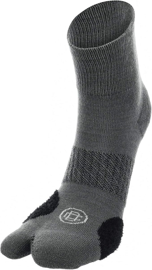 Doctor's Choice Bunion Corrector Socks with Split Toe Separator & Soft Cushioning for Hallux Valgus, Women's Bunion Socks (Charcoal/Black, Medium) Women Shoe Size: 6-10