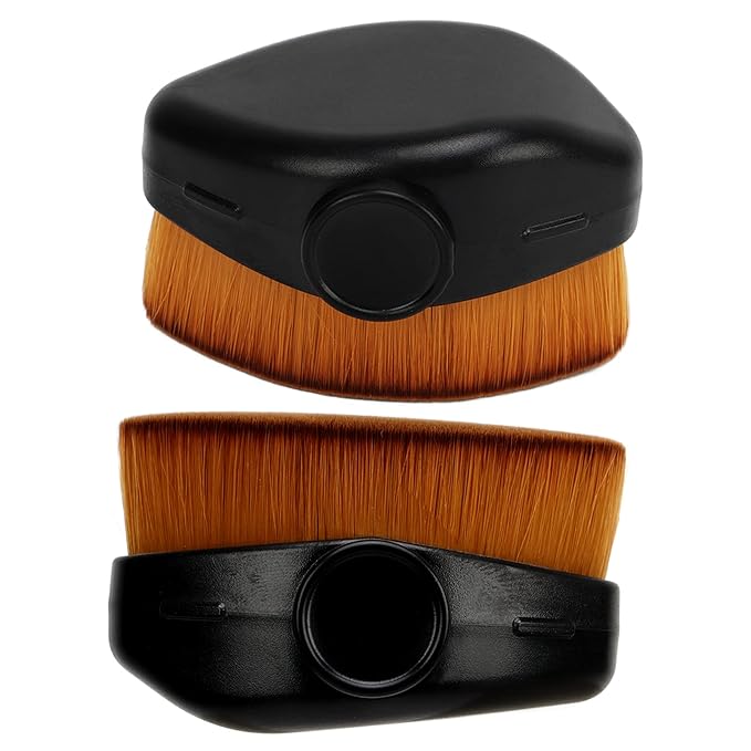 Nail Dust Brush, Soft Bristles Artificial Fiber Nail Dust Clean Brush Die Casting Multifunctional Portable for Manicure for Powder (Black)