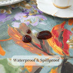 Green Table Runner 12 x 120 Inch, Waterproof Print Floral Table Runners - Image 4