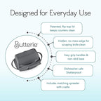 Flip Top Butter Dish with Attached Lid & Matching Knife, 2 Pack - Image 6