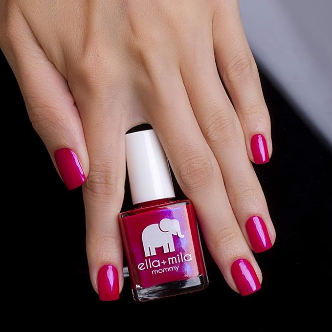 ella+mila Professional, Quick Dry, Long-Lasting & Chip-Resistant Pink Nail Polishes (Cosmo Pink - 0.45 fl oz)