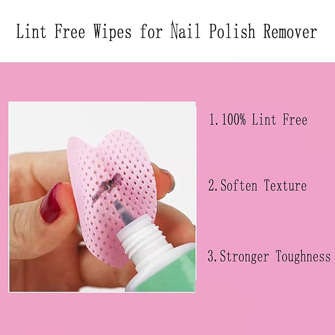Lint Free Nail Wipes, 1000 PCS Nail Wipes Eyelash Extension Glue Wipes,Nail Polish Remover Wipes Lint Free,Non-Woven Super Absorbent Soft Lash Glue Wipes for Lash Extension Supplies,Colorful
