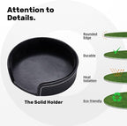 6 Pcs Green Grass Leather Coasters - Image 9