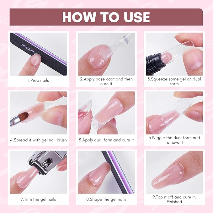 Makartt Poly Nail Gel: 50ML Strong Builder for Nails, Rose Nude Pink Color for Extension, Multifunctional Strengthener Hard Gels, Long-Lasting, Easy-to-go Manicure Supplies for DIY at Home Salon-VIP