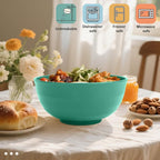 Wheat Straw Bowls 60oz, Unbreakable Large Cereal Bowls Set of 6, Plastic Bowls - Image 4
