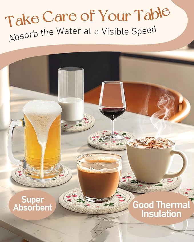 Cup Coasters for Drinks Absorbent - Image 5