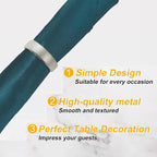 8 Pcs Silver Napkin Rings - Image 9