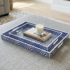 2 Pack Serving Tray with Handles, Rectangular Decorative Trays - Image 7