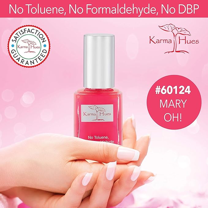 Karma Naturals Nail Polish – Non-Toxic, Vegan & Cruelty-Free (Mary Oh!, 0.43 fl oz)