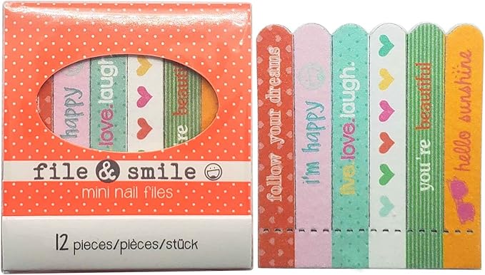 Mini Nail File Set - Professional Manicure Kit for Natural and Artificial Nails - Emery Board Files