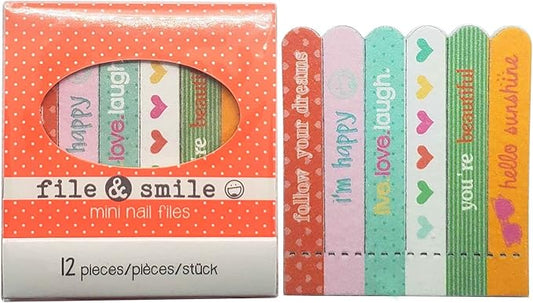 Mini Nail File Set - Professional Manicure Kit for Natural and Artificial Nails - Emery Board Files
