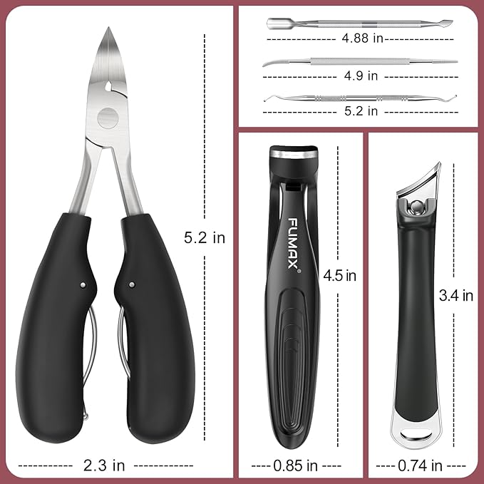 2025 Toenail Clippers for Thick Toenails for Seniors, Angled Long Handled Toe Nail Clippers for Thick Nails for Men, Heavy Duty Large Ingrown Toenail Clippers, Ultra Sharp Slanted Fingernail Clippers