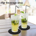 Disposable Paper Bar Coasters 400 Pcs Black 4 Inch Coasters - Image 2