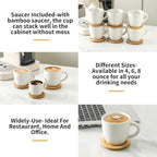 HASENSE 8 oz Cappuccino Cups - Image 2