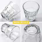 4.5oz Rock Bar Stackable Beverage Glasses – Set Of 8 Drinking Glasses | - Image 3
