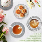 4.8 inch Drink Coasters Set of 4, Cotton Woven Coasters - Image 2