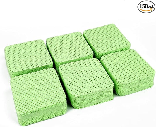 150 Pcs Lint Free Nail Wipes, Non-Woven Nail Polish Remover Pads Nail Polish Wipes for Nail Polish Removal Eyelash Extensions DIY Nail Art Supplies (Green)
