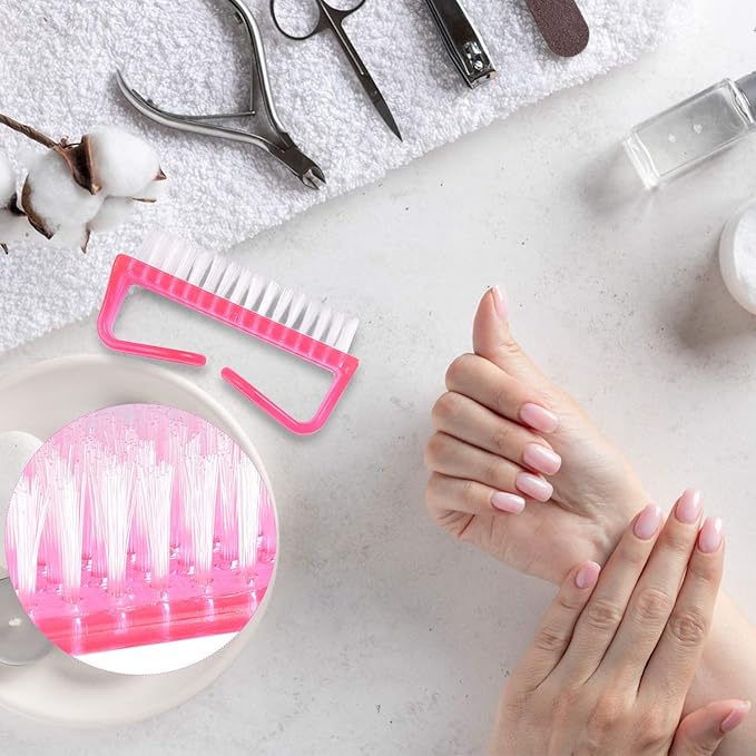 MORGLES Nail Polish Remover Clips, Gel Polish Remover Kit with 10 Pcs Nail Clips, 300 Pcs Cotton Pads, 100/180 File, Glass Shiner, Cuticle Pusher and Brush-Pink