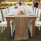 12 Pack Nude Cheesecloth Table Runner 120 Inch Boho Wedding Decor | Cheesecloth - Image 8