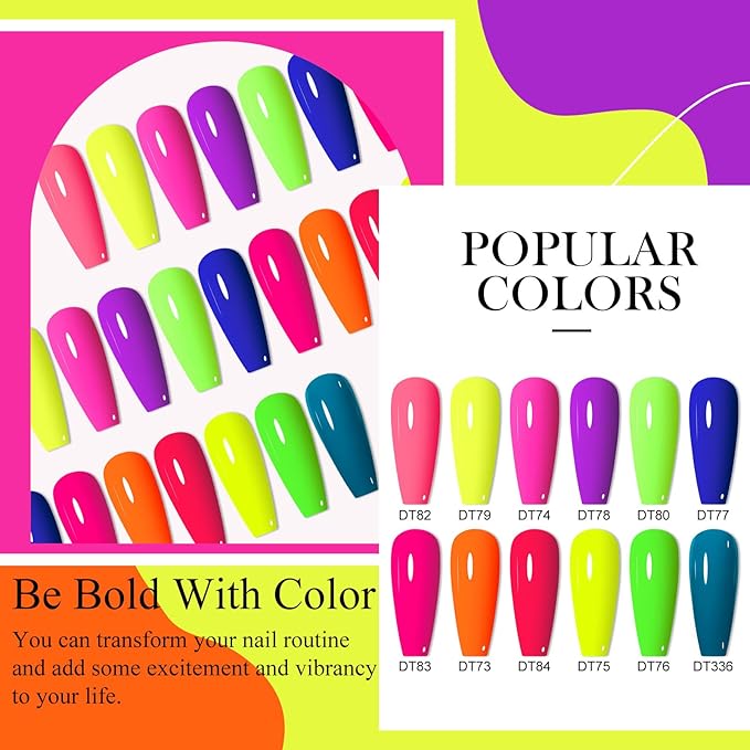 MEET ACROSS 12PCS Gel Nail Polish Set, 12 Colors Gel Nail Kit Art Design Soak Off UV LED,Nail Art Design Gifts for Women (SET-1, 12PCS)
