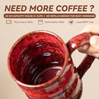 22oz Red Kiln-Change Ceramic Coffee Mug - Image 7
