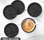 HFHOME Coasters for Drinks 4 Pcs Silicone Coasters Set, Drink Coaster for - Image 3