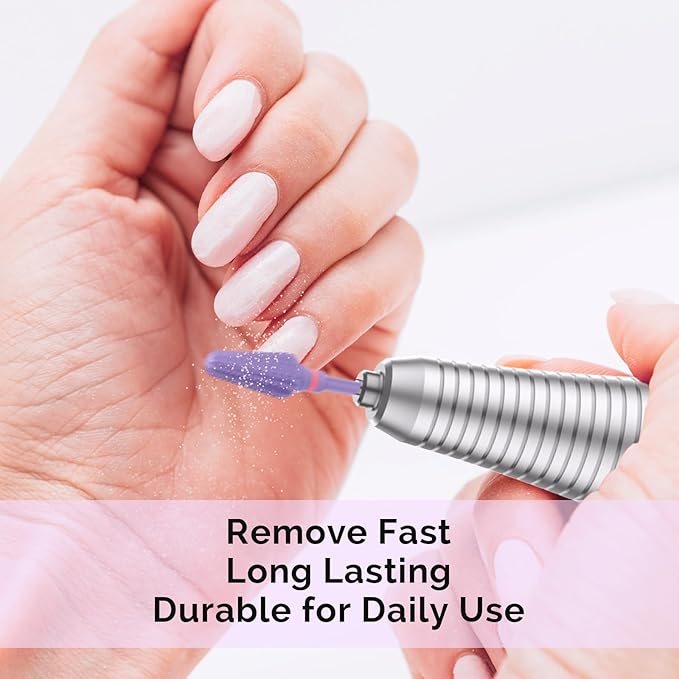 MelodySusie Professional Tornado 3/32'' Nail Drill Bits, Carbide Tungsten Multi-function Bits, Suitable for Manicure Pedicure Cuticle Gel Polishing, Salon Bits, Series Bit-X, Purple, 3XC